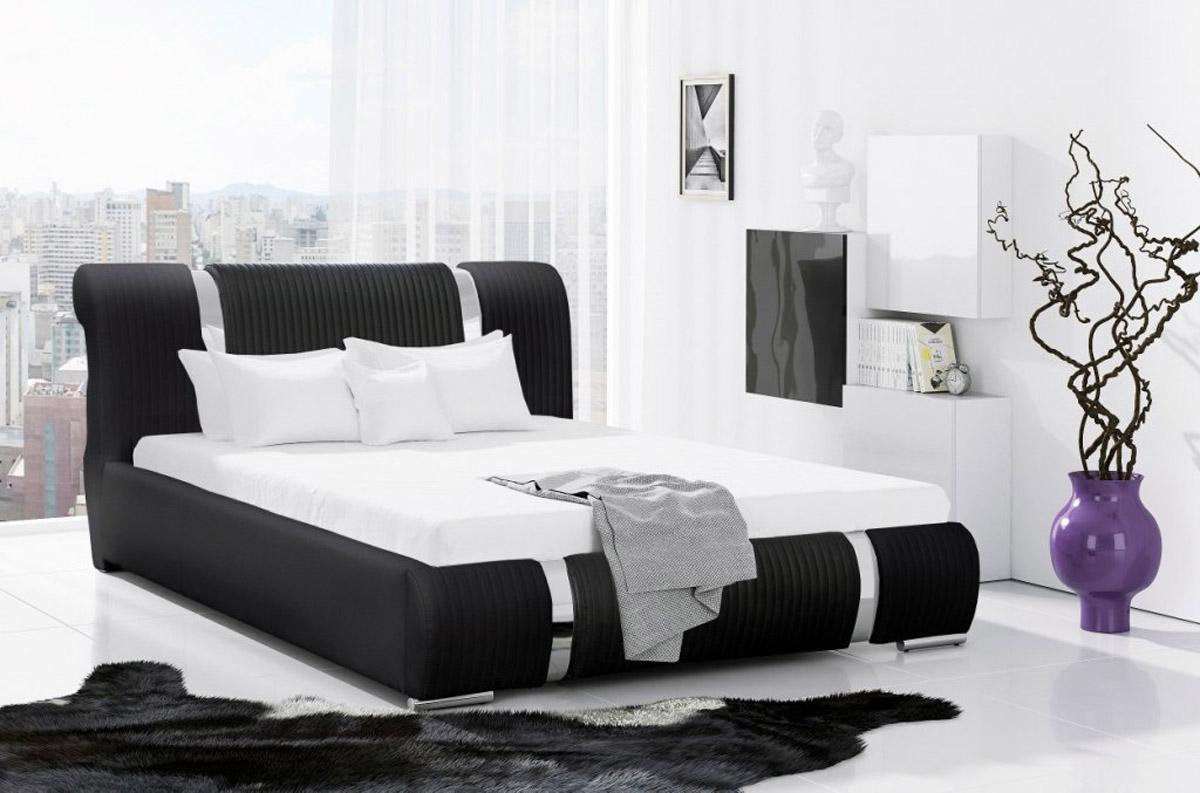 Stylowe łóżko tapicerowane